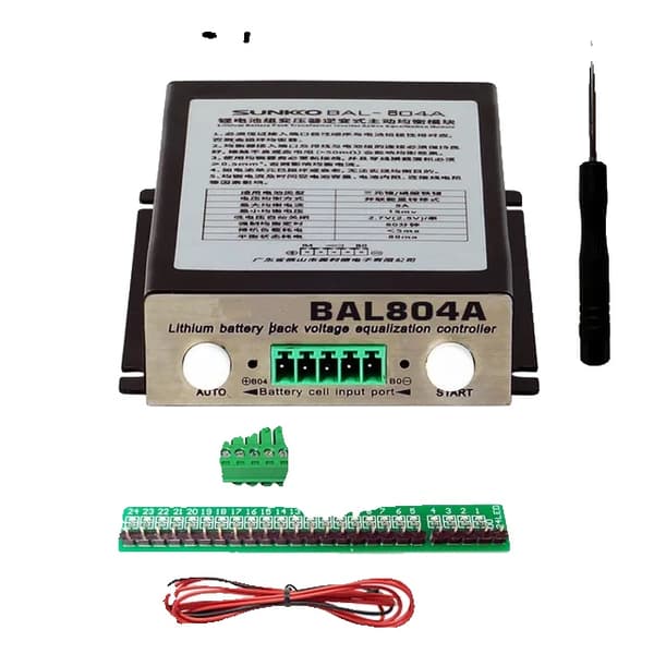 Aktiv Balancer, Understøtter Lithium og LiFePO4, 4-24S Konfiguration, 4S 8A med etui