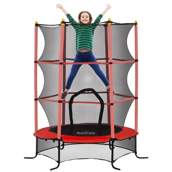 Barnens Trampolin, Säkerhetsnät, Poler med Dämpning, armégrön