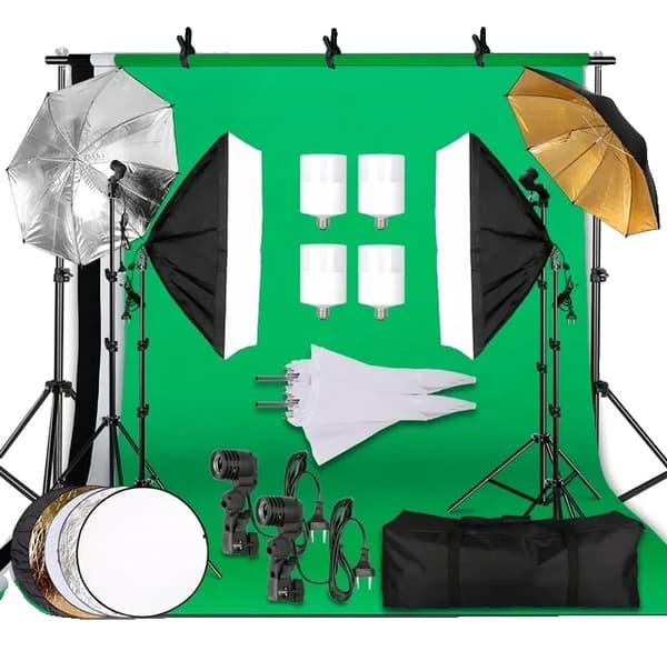 Fotografi Baggrundsramme Støttekit, Softbox Belysning, Stativ, Foto Studio Sæt 36