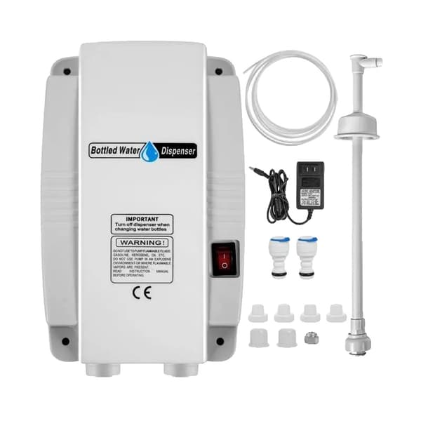 Vattenpump för flaskor, 1 gallon/min flödeshastighet, 40 PSI vattentryck, ABS-material, kompatibel med kaffemaskiner, dubbla säkerhetsfunktioner