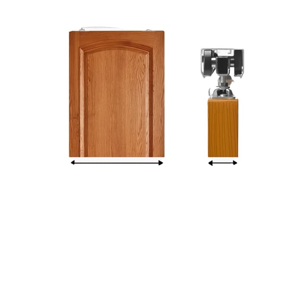 Lomme-dør hardware kit, blød lukke mekanisme, holdbart aluminiumlegering, 4ft