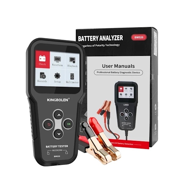 Bilbatteri Tester, 6V 12V 24V Kompatibilitet, Starttest Funktion, BM520 BM520 BM520