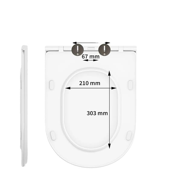 Toiletbræt, Holdbart Polypropylen, Universel Pasform, Dobbeltlag