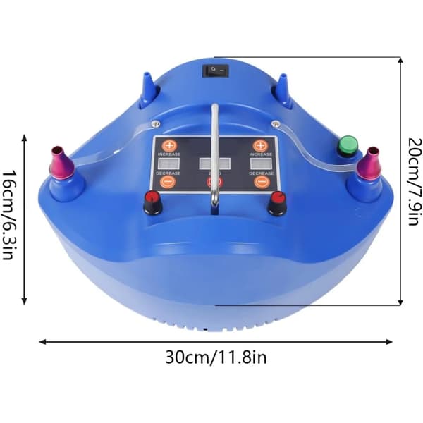 Elektrisk Ballonpumpe, Tidsindstillingsfunktion, 1200 W Effekt, Blå