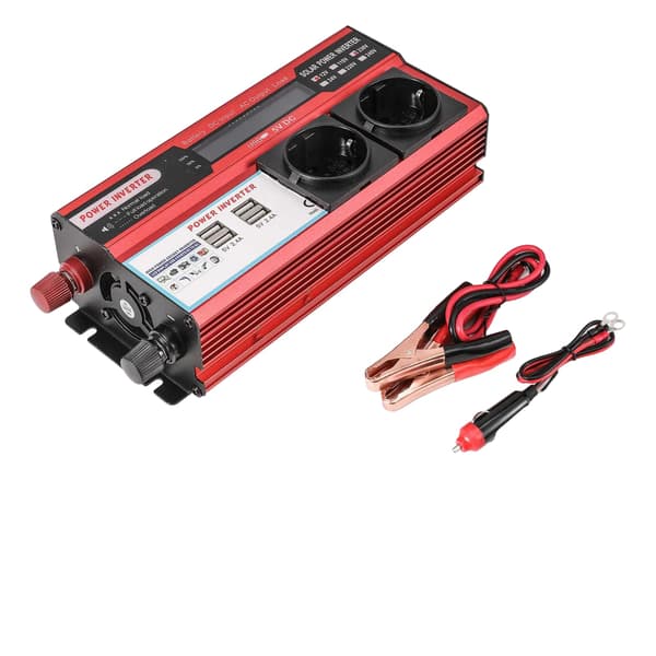 Tehoinvertteri, LED-näyttö, useita USB-portteja, 4000W