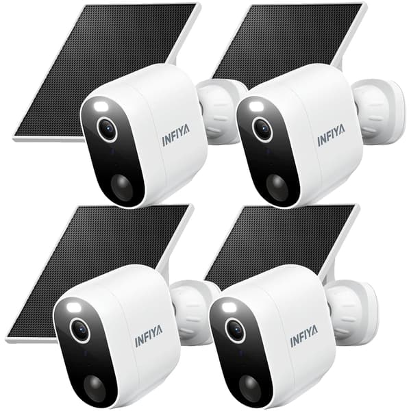 Säkerhetskamera, batteridriven, AI mänsklig detektion, 3PCS