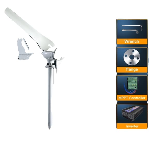 Vindmølle, Høj Effektivitet, Holdbar Konstruktion, Off grid system, 2000W-a, 48V