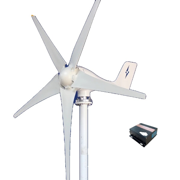 3000W Vindkraftverk, 5 Blad, MPPT Kontrollant,Med hybridkontroll, 3000W, 48V With Hybrid Control With hybrid Control