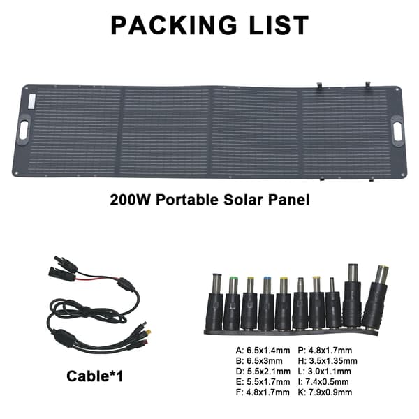Bärbar Solpanel, 200W Utgång, Flexibel Design,SPC200W