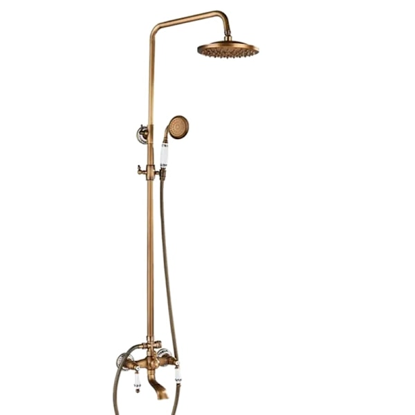 Antik Messing Brusearmatur, Dobbelt Håndtag, 8 Tommer Hoved, Klassisk Stil,Stil C Style C Style C