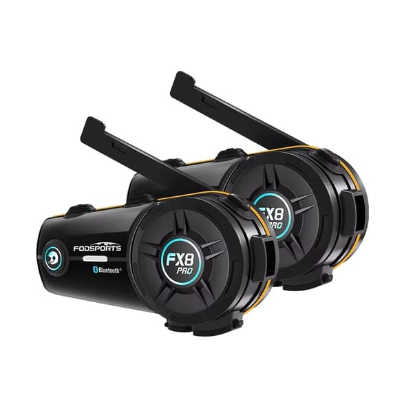 Motorcykel Intercom Headset, 8 Ryttere, 2000m Maksimal Rækkevidde, 900mAh Batteri, Støjdæmpning, Bluetooth Forbindelse