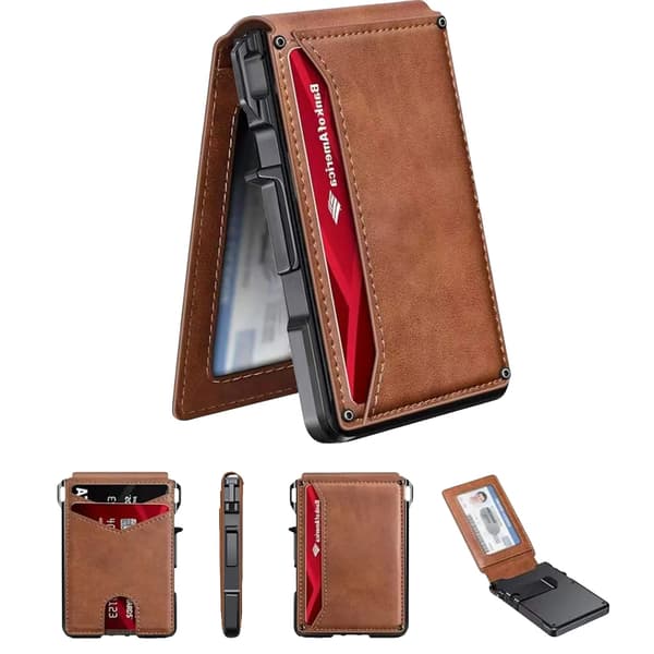 Plånbok, RFID-blockering, Slim Design, Kaffe