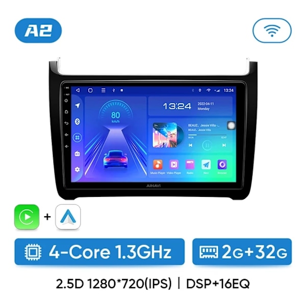 Bil Multimedia Spelare, Carplay Kompatibilitet, Android 10 Operativsystem, A2 2G 32G A2 2G 32G A2 2G 32G