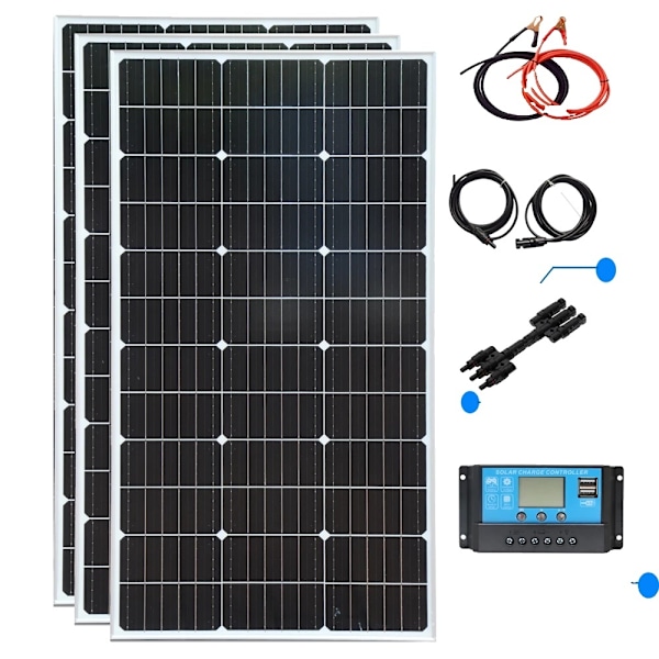 Monokristallina solpaneler, hög effektivitet 24%, hållbar utomhusanvändning,Stel 300W Set Rigid 300W Set Rigid 300W Set