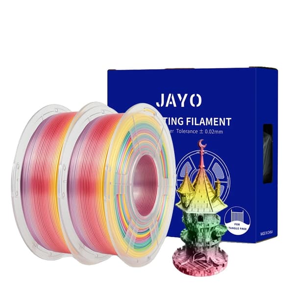 3D Filament, Dubbel Färg, Hög Hållfasthet, SILK Regnbåge 01