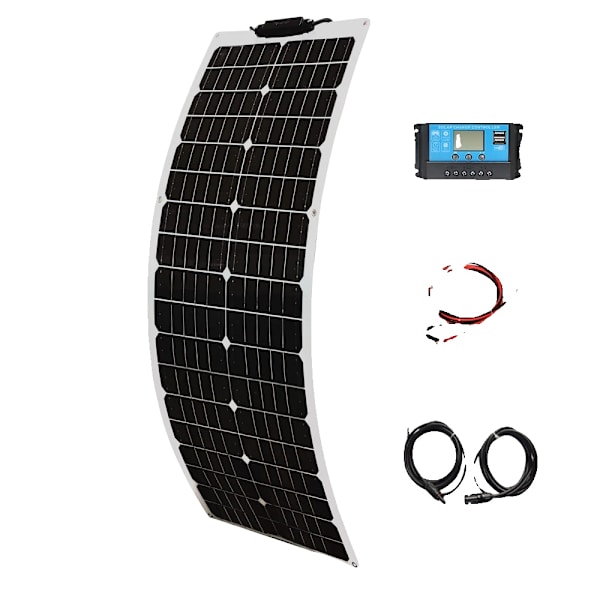 Solcellepanel sæt, monokrystallinsk, fleksibelt, 12V50W solarkit