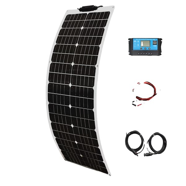 Solpanelssats, monokristallin, flexibel,12V50W solarkit