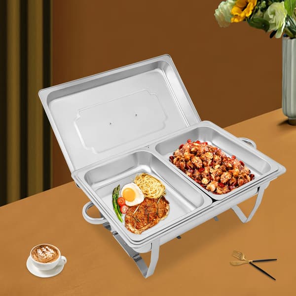 Chafing Dish Set, Rostfritt Stål, Bufféservering, Silver