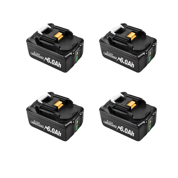 Litiumioniakku, 6000mAh kapasiteetti, 18V jännite, 4 Akut