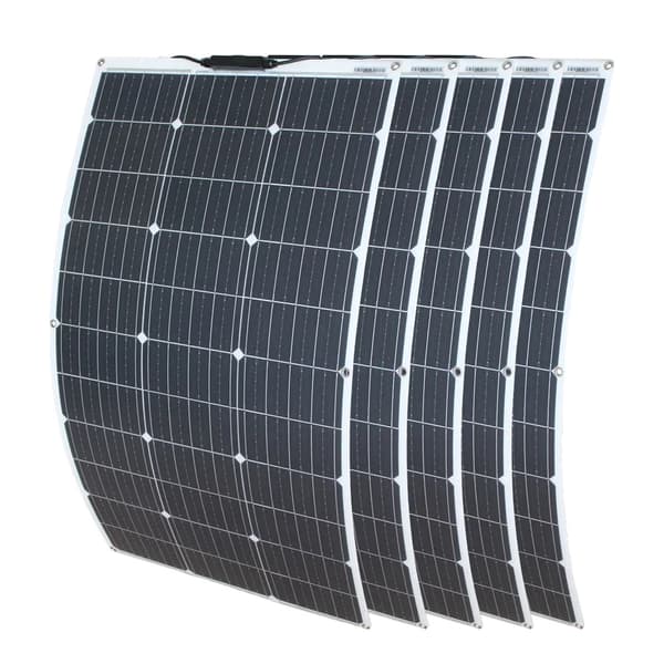 Flexibel solpanel, 100W effektuttag, monokristallin teknik, solpanel 500w