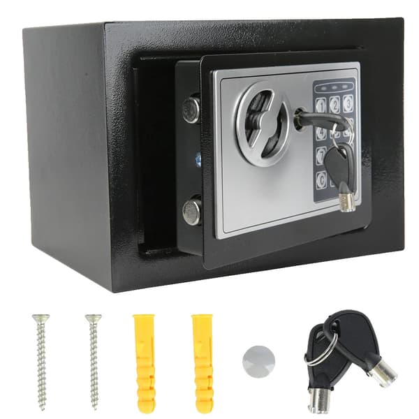 Elektronisk säkerhetsbox, dubbel åtkomstsäkerhet, kompakt design, svart
