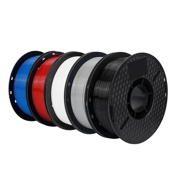 3D-printer filament, PLA og PETG materiale, boblefri kvalitet, 5kg PETG MIX