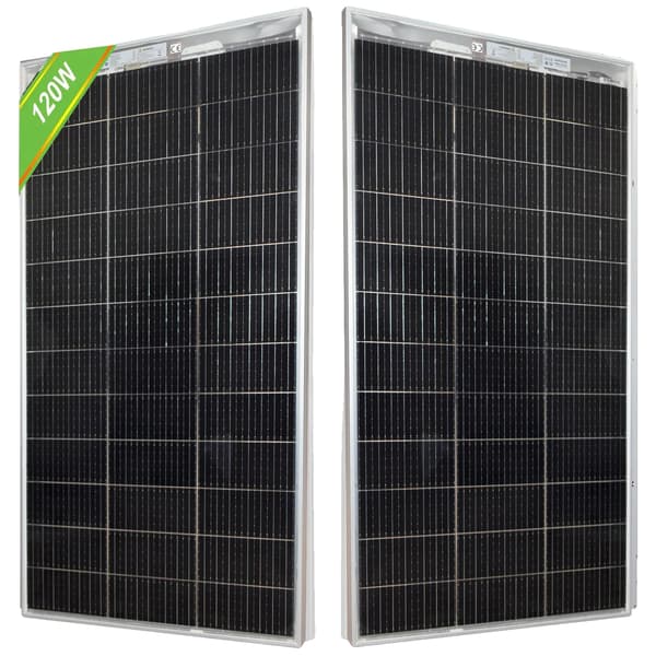 Solpanel, 120W maximal effekt, monokristallint kiselmaterial, vattentålig design, 1st 120w panel