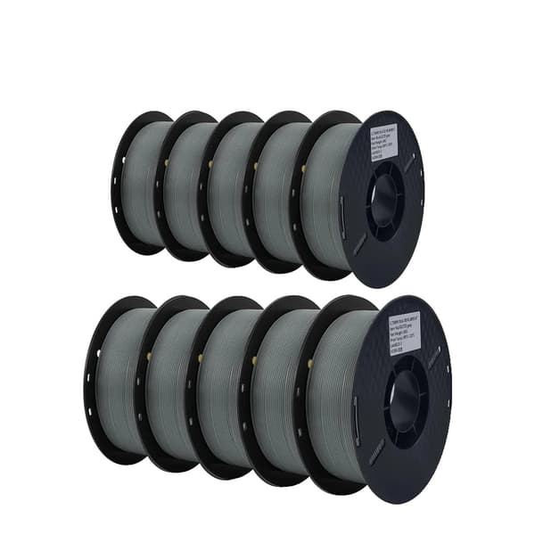 3D-printer filament, multicolor blanding, miljøvenligt materiale, 10KG PLA Grå