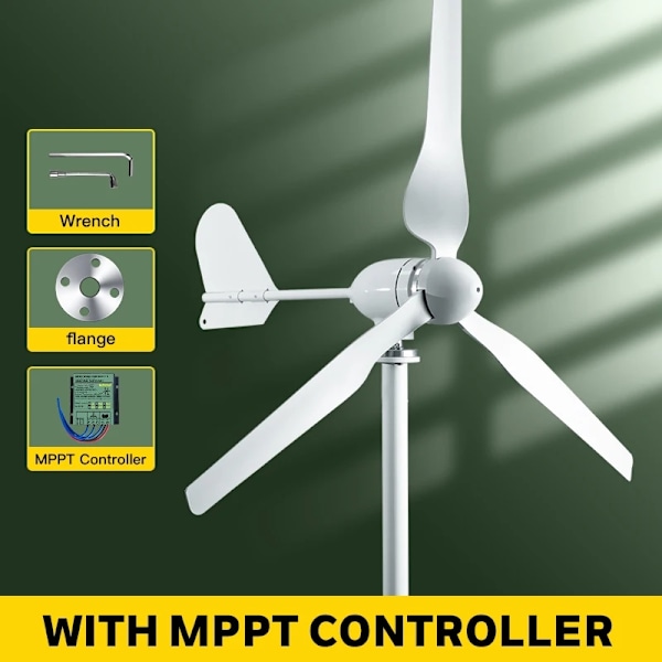 5000W Vindturbingenerator, Hög Effektivitet, Hållbar Konstruktion,2KW Med Kontroll, 24V 2KW With Controller 2KW With Controller