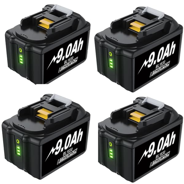 Batteri, 18V Kompatibilitet, Hög Kapacitet 9000mAh, VIT