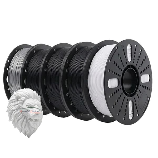 3D Printfilament, PETG Material, 1,75 mm Diameter, 3BK 1WT 1GY