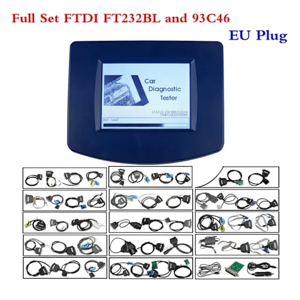 Odometer Programmer, FTDI FT232BL V494, Kilometertæller Diagnostisk Værktøj, Fuld sæt FTDI EU-stik Full Set FTDI EUPlug Full Set FTDI EUPlug