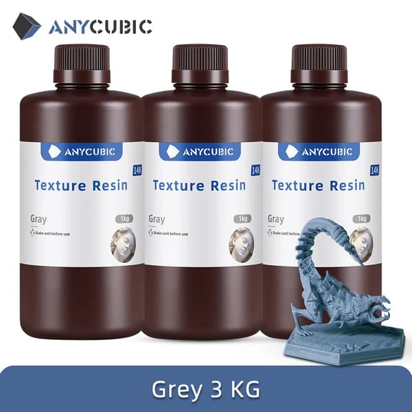 ANYCUBIC Texturharpiks, Matt Finish, Hög Precision,Grå 3 kg