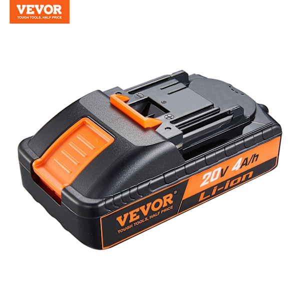 VEVOR 20V Litiumjonbatteri, 4000mAh kapacitet, 40A max utgång