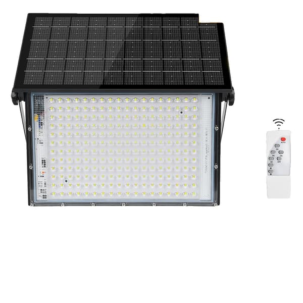 Solarlampe, bevægelsessensor, vandtæt, 216 LED-lamper