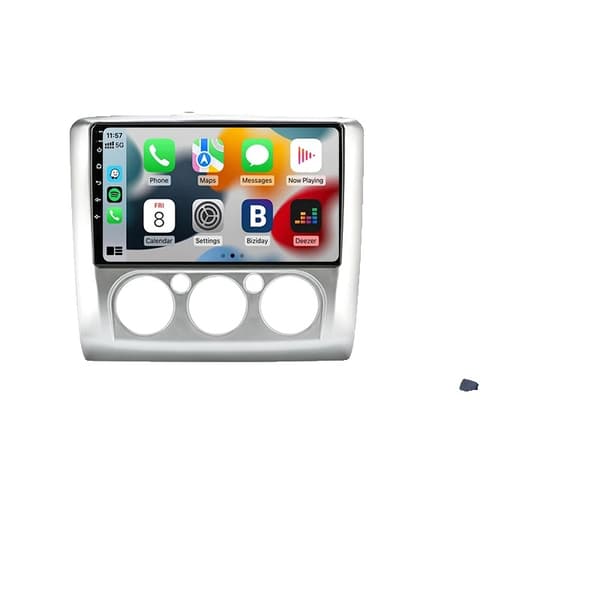 Bilradio, Touchskærm, Trådløs forbindelse, kompatibel med Ford Focus 2 3 Mk2 Mk3 2004-2011, T3L Plus