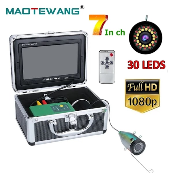 Undervandsfiskeri kamera, 7 tommer HD1080P kamera, Infrarød lampe fiskfinder, 15m Ingen DVR 15M NO DVR 15m No DVR