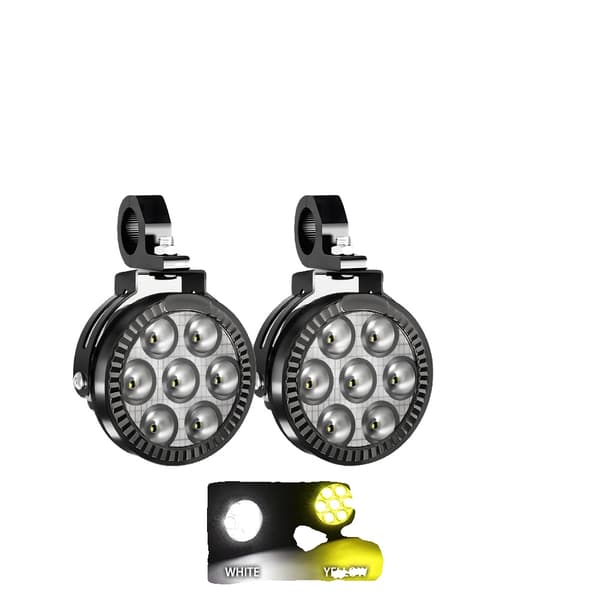 Spotlight, 4 Tommer LED, Justerbar Lysstyrke, Hvid Amber Strobe