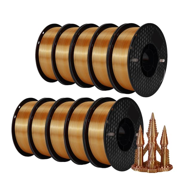 3D Printer Filament, 10 kg Silk PLA, Høj Ydelse, Guld Sølv Kobber