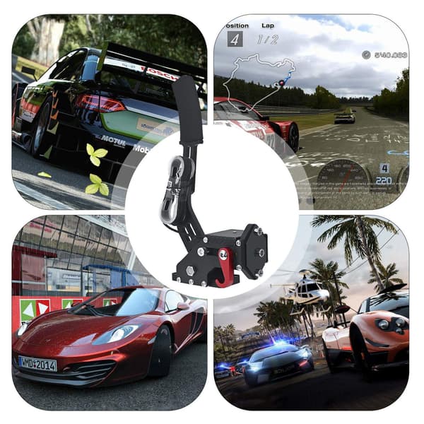 14-Bit USB-Handbroms, För SIM PC Racing Spel, Kompatibel med Logitech och Fanatec System Red