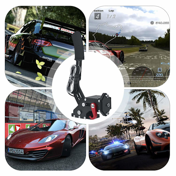 14-Bits USB Håndbremse, Til SIM PC Racing Spil, Kompatibel med Logitech og Fanatec Systemer Red