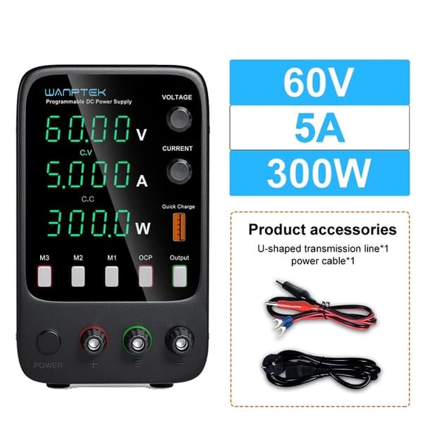 DC Strømforsyning, 30V Udgivelse, Justerbar Strøm, APS605H 60V 5A
