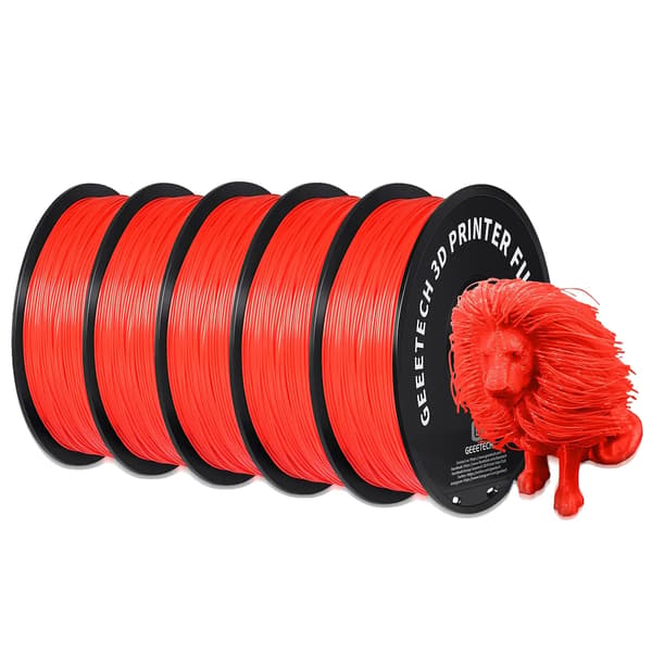 3D-printer filament, miljøvenligt PLA-materiale, kompatibelt med FDM-printere, Rød