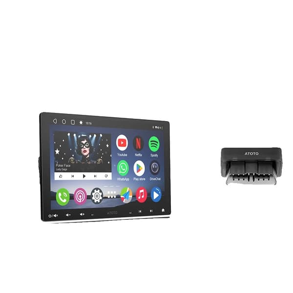 Bilstereo, Skærmstørrelse, Navigationssystem, med OBD2 Scanner, Otte Core-c