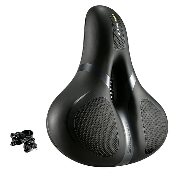 Cykelsæde, Stødabsorberende Svamp, Regntæt Design, AQ-6090BK