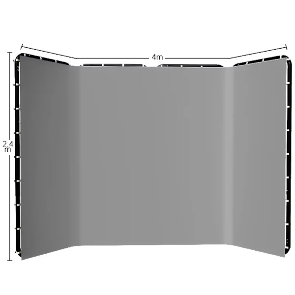 Fotografi Baggrund, Vinyl Materiale, Alsidig til Videooptagelse, 240x400cm Grå