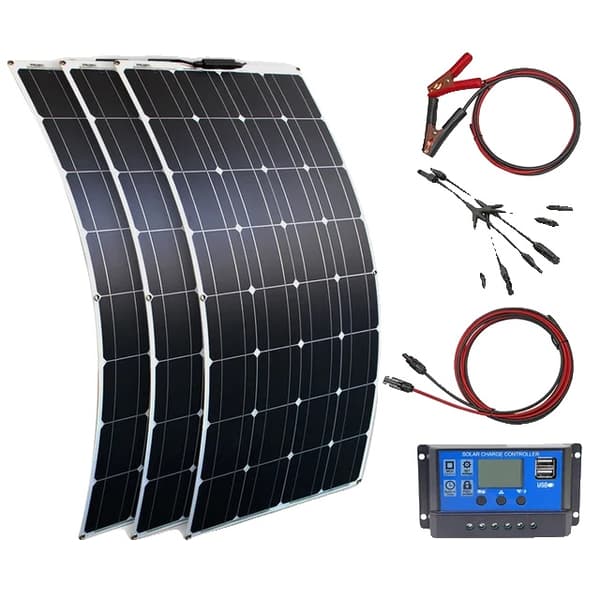 Solpanel, Monokristallin, Flexibel Design, 300w solkit
