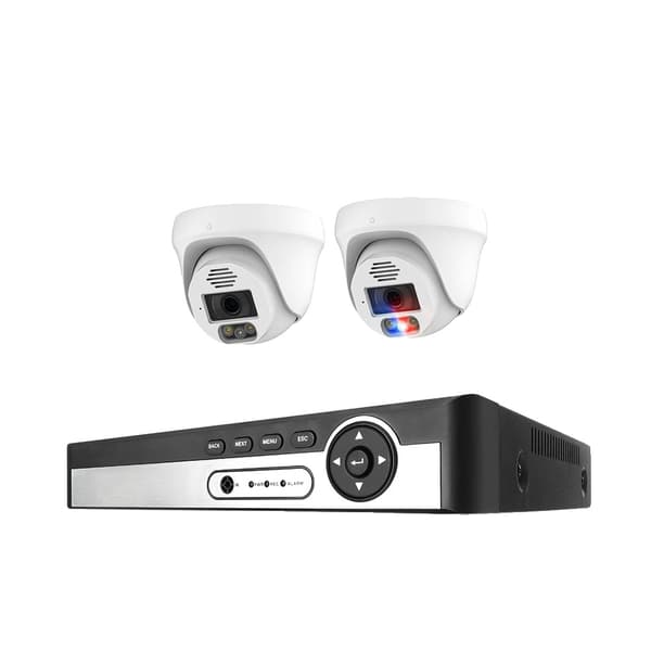 Sikkerhedskamera System, Ansigtsgenkendelse, Bevægelsesalarmer, 8CH NVR 2 CAM 8MP-b, Ingen-b