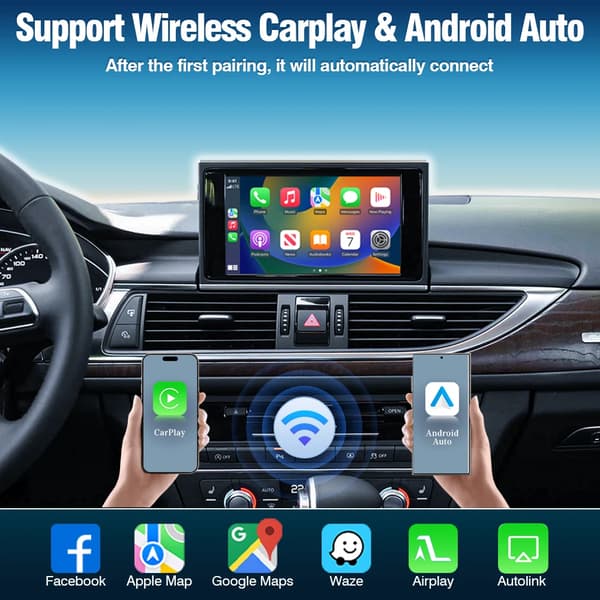 CarPlay Android Auto -liitäntä, langaton yhteys, monitoiminen tuki, A8 A8L D4 2010-2018 varten
