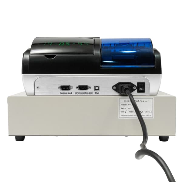 Elektronisk Kasseapparat, Dobbelt Skærm Display, Multi-Betalingssupport, Sort